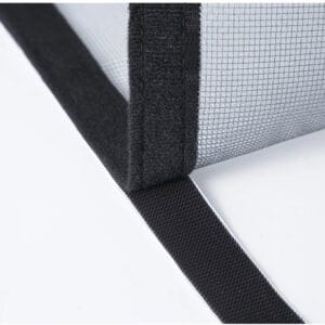 kit tela mosquiteiro 50x50 | cinza | fibra de vidro | velcro preto | telas evolution | sku: 2402197