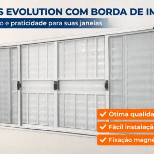 Tela magnética para janela sob medida, proteção contra mosquitos e insetos